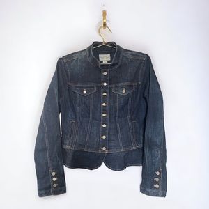 White House Black Market Denim Military Jacket